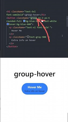 Learn how to use TailwindCSS group and group-hover in 30 seconds #coding #code ##webdevelopmen #web
