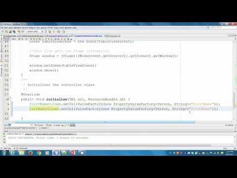 Adding and populating a TableView object using SceneBuilder