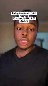 Rating second-semester modules First-year UNISA LAW student #uni #uni...