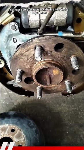 Fix Your Soft Brake Pedal with This Rear Brake Adjustment #shorts #mechanic #tricks