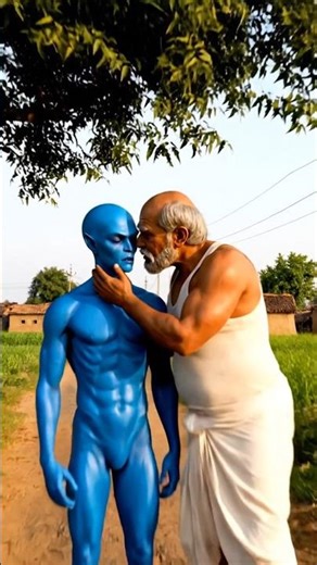 गांव के दादा और Alien की अजीब दोस्ती 👽😂 #shorts #funny #ai