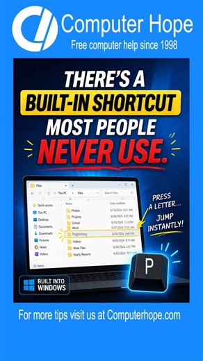 Stop scrolling through folders, use THIS instead. #FileExplorer #ComputerTips #TechTips #Windows11