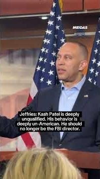 TOP Dem: Kash Patel Should NO LONGER Be FBI Director