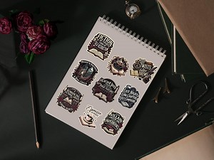 Dark Romance Sticker Sheet | Dark Academia Ed. |printable Bookish Quote Stickers | Digital Planner Reading Journal |gothic Literary Sticker - Etsy