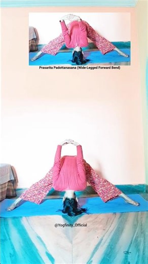 Wide Leg Forward Bend 🔥 | Deep Stretch Flexibility Test #shorts #yoga #yogashorts #ytshorts #trend