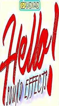 Hello Sound Effects / Various Hello Voice Over Sounds For Video Edits #shorts