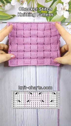 Checker Stitch Knitting Pattern #Handknit #KnittingIdeas #CheckerStitch #knittingpattern