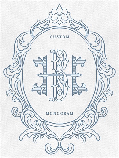 Custom Baroque Monogram, Vintage Wedding Monogram, Intertwined Letter Monogram, Wedding Logo, Victorian Monogram for Wedding Invitations - Etsy