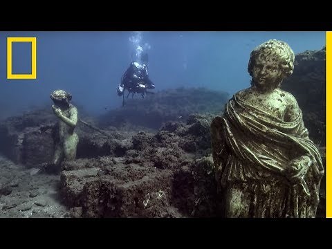 Exploration d'une cité romaine engloutie