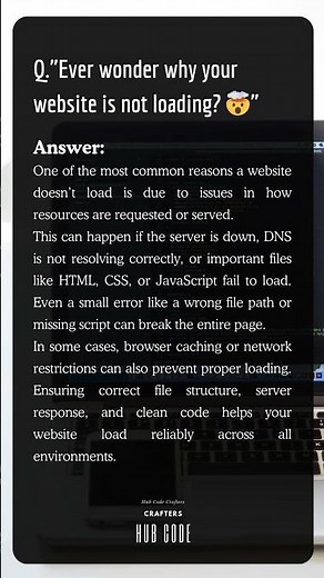 Ever faced this? Your website just won’t load 😳👇 #webdevelopment #coding #frontend #programming