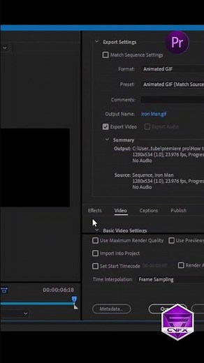 How to Create a GIF In Premiere Pro Easily #shorts #premierepro