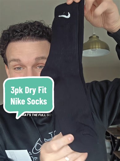 Replying to @mikelovesmikey These Nike Everyday Essential training socks are one of those simple things that just make gym sessions and daily wear more comfortable. They use Dri-FIT technology to help keep your feet dry, with a cushioned sole that adds support whether you’re training, walking or just wearing them day-to-day. You get three pairs in the pack, and they’re lightweight, breathable and designed to stay comfortable inside trainers without feeling bulky. If you want reliable gym socks, 
