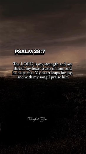 When God is our strength and shield, we need not fear what tomorrow may bring for we know that God is with us #Godiswithus | Comfort Zone