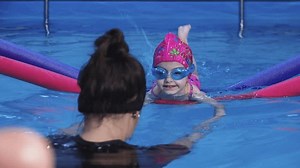 Girl Learning Swim Instructor Indoor Pool Stock Footage Video (100% Royalty-free) 3806077259 | Shutterstock