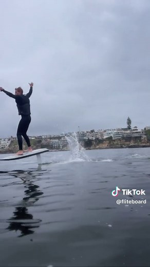 Stoked to get @Kaz Sawyer out on a Fliteboard! It really is like flying across the water. #fliteboard #efoil #trending #watersports