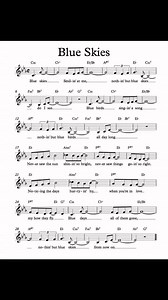 “Blue skies sheet music 🎼 #fblifestyle #pianist #sheetmusic #pianocover #PianoSheet #instrumentalmusic #MusicAndDance | The Keyz