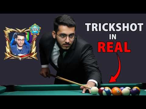MY FIRST TRICKSHOT IN REAL 8 BALL POOL 😱‼️