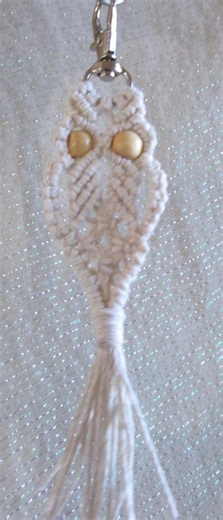 Macramé Owl Keychain, Made With Cotton, Jute, or Hemp Twine - Etsy