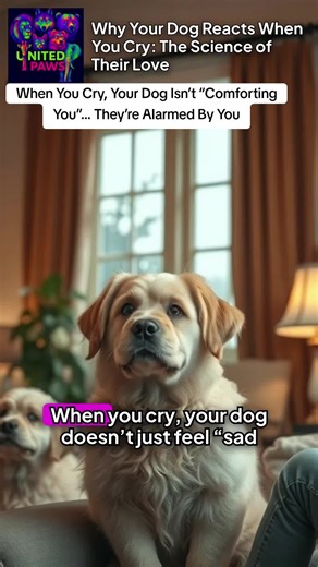 Why Your Dog Reacts When You Cry: The Science of Their Love dogs and crying, emotional contagion, dog empathy, human–dog bond, stress scent, cortisol detection, licking behavior, leaning comfort, protective instincts, canine communication #UnitedPaws #Dogs #PetTok #DogBehavior #DogLove