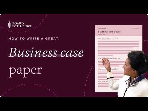 How to write a great business case