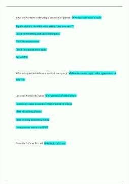 HOSA CPRFirst Aid Questions and Answers Already Passed1433