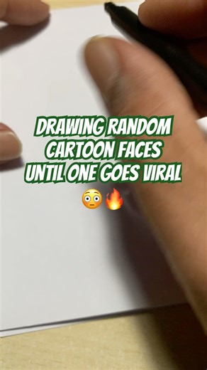 Drawing Random Cartoon Faces Until One Goes Viral #shorts #trending