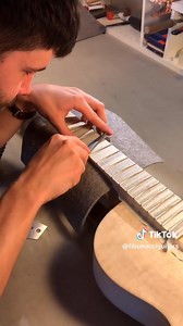 Jack carrying out some methodical fret work 💪👍🛠️ #fibonacciguitars #handcarvedarchtops #archtops #fibonacci #boutiqueguitars #archtopguitars #jazzguitars #jazzarchtops #contemporaryarchtops #acousticguitar #guitars #guitarporn #gearporn #geartalk #guitardiscussion #guitarist | Fibonacci Guitars