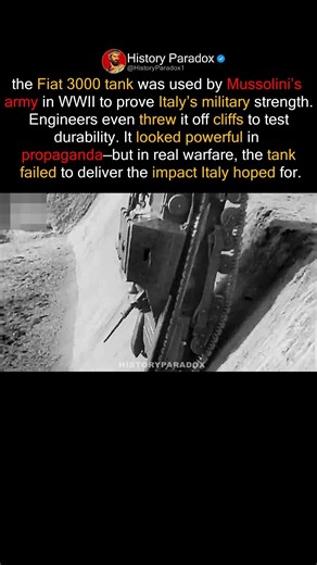 Italy's Propaganda Tank Failed in World War 2 #shorts