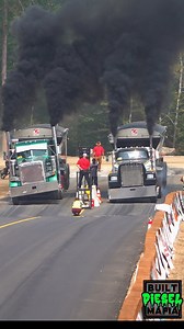It didnt take long to pair up two of the american trucks racing in Canada as Jeff O'rourke and Justin Richardson squared off in round 1 of class B loaded uphill racing action from Thunder Valley Semi Races 2025 with the Bighorn flexing its muscle late to take the victory! #dodgebighorn #dyingbreeddiesels #peterbilt #reels | BUILT Diesel MAFIA