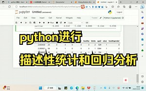 python进行描述性统计和回归分析