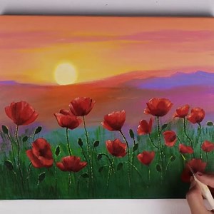 43K views · 3K reactions | Sunset Landscape Acrylic Painting Step by Step Landscape painting tutorial for beginners. Sunset painting for beginners #art #acrylicpainting #paintingtutorial #AcrylicPainting | Zil Acrylic Painting | Facebook