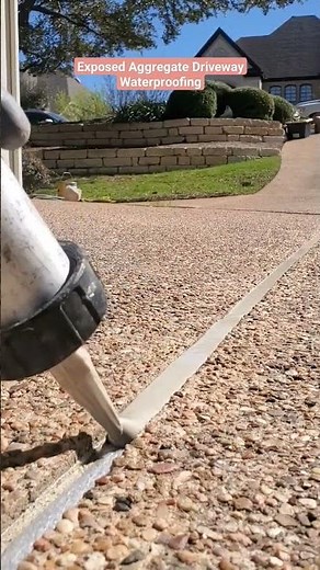 Expansion Joint Waterproofing of Exposed Aggregate Driveway. #concreterepair #homemaintenance