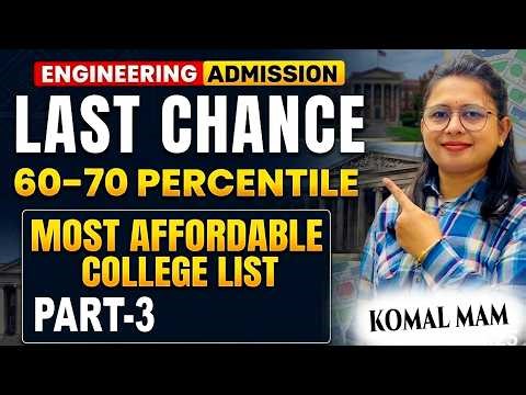 60-70 Percentile in JEE Main? Top Engineering Colleges You Can Still Get! | affordable btech college