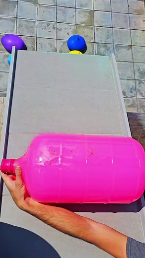 ASMR Liquid Experiments with Colorful Plastic Bottles