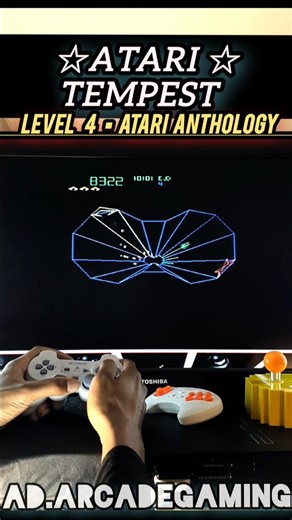 Atari Tempest Level 4 Gameplay Retro Arcade Games - Atari Anthology PS2