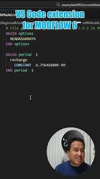 Know more about the VS Code extension for MODFLOW 6.