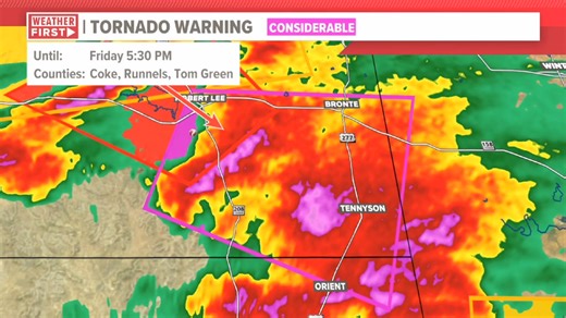 Pretty remarkable radar loop with a bounded weak echo region (donut hole that looks almost like the eye of a hurricane) from the tornado warned storm near Robert Lee, TX. | Hunter Williams