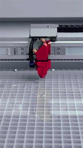 Mesmerizing Close-Up of Laser Cutting Acrylic