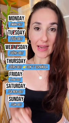 How to say the days of the week in English