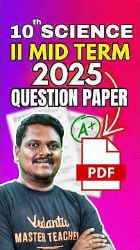 10th Science 2nd Mid Term Question Paper🤩 #2ndmidterm #10thscience #stateboard