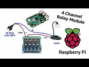 Raspberry Pi 4 with 4 Channel 5A 250V AC / 30V DC Compatible 40Pin Relay Board