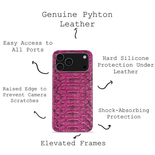 Leather iPhone Case: Handmade Snake Skin Cover, Deep Purple Python Phonecase - Etsy