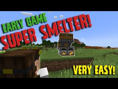 Very Easy SUPER SMELTER | Early Game | Minecraft Tutorial