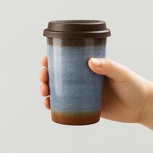 Ceramic Gradient Travel Mug With Lid – Modern Simplicity Meets Timeless Craft - Etsy