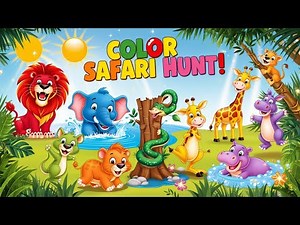 🎨 Color Safari Hunt | Song for Kids | Learn Colors with Jungle Animals | Interactive Color Hunt