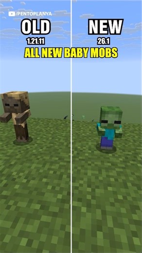 Minecraft ALL New vs Old Baby Mobs Models Comparison | Baby Mobs Update 2026 | Minecraft 26.1