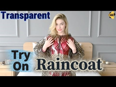 Transparent Raincoat Try-On | Try On Red Lace - Reviews And Outfit Tips