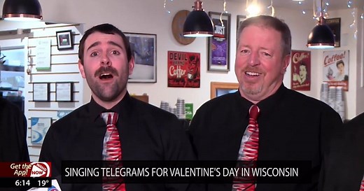 Singing telegrams for Valentine's Day