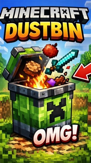 How to make dustbin in Minecraft #minecraft #shorts