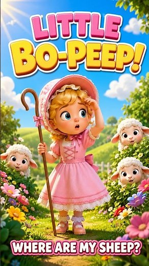 Little Bo-Peep 🐑 | Lost Sheep Song for Kids | Nursery Rhymes #Shorts
